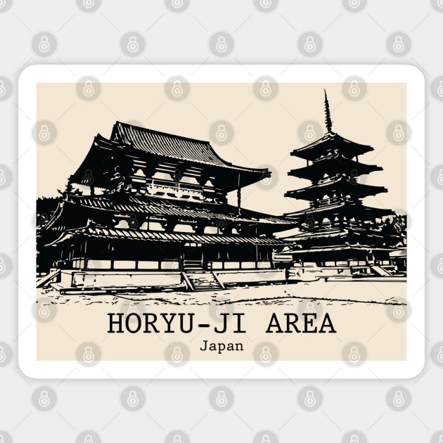 Horyu-ji Area - Japan Magnet by Lakeric